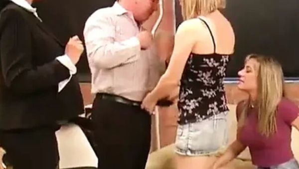 Gorgeous MILF Reporter Ayla Donna Louise Natalia Office Handjob CFNM Reverse Gangbang Make Him Cum - xxxfiles.com on systemporn.com