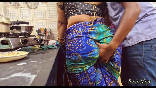 Desi Aunty Myra Fucks Stepson with Big Ass in Doggy Style - Indian Mom Blowjob and Cumshot - porntry.com - India - Portugal on systemporn.com