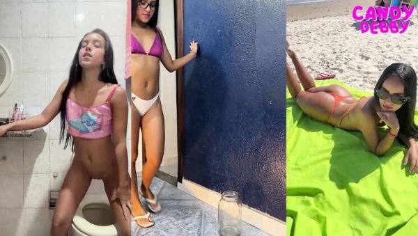 Skinny Teen Candy Debby Peeing on Beach - Brazilian Petite Pee Fetish Compilation - porntry.com - Brazil - Portugal on systemporn.com