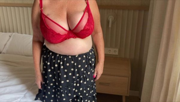 Mrs Mature Amateur Homemade with Big Natural Tits in Red Lingerie and Stockings Foot Fetish - veryfreeporn.com - Britain on systemporn.com