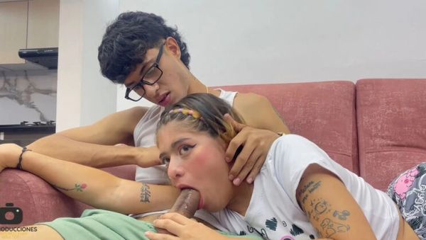 My Tiny Stepsister Gabriela Wish Takes My Huge Cock for a Horny Blowjob - xxxfiles.com - Colombia on systemporn.com