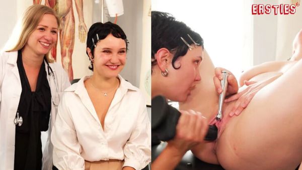 German Lesbian Doctors Gabi and Hannah Hot Medical Sex with Dildo and Vibrator Fingering HD - porntry.com - Germany on systemporn.com