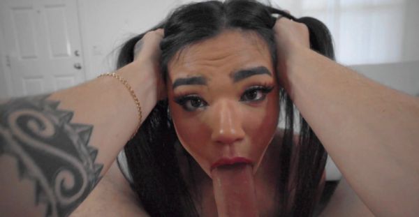 Hot latina teen Summer Col gets her throat gagging with bbc - alphaporno.com on systemporn.com