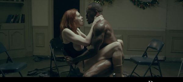 Maitland Ward is about to ride a big black cock with intense Pressure. - alphaporno.com on systemporn.com