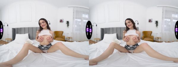 A hot solo girl plays with her pussy in a 180-degree view - alphaporno.com on systemporn.com