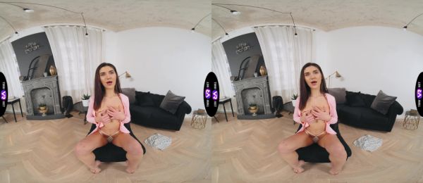 Skinny teen plays with pussy in vr, moaning loud - alphaporno.com on systemporn.com