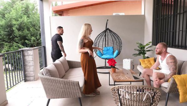 Step Bros Threesome Rent - Blonde MILF Bella Mur Rough Cowgirl & Sloppy Blowjob Outdoor Fuck - porntry.com - Russia - Britain on systemporn.com