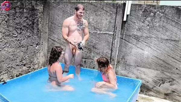 Hot Threesome Fuck with Candy Kush and Carmonaoficial in Pool - Blowjob, Latina, Big Ass, Homemade - veryfreeporn.com on systemporn.com