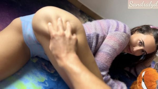 Amateur Latina Teen Sandralydx Masturbates with Stuffed Animal and Gets Fingered in POV - porntry.com - Spain on systemporn.com