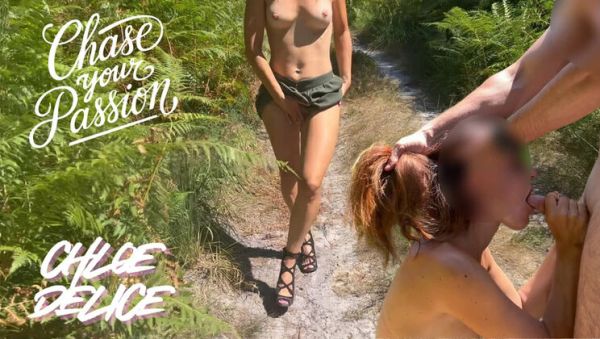 French MILF Chloe Delice Outdoor Blowjob and Cumshot on Tits - veryfreeporn.com - France on systemporn.com