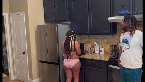 Big Booty Stepmom Fucks Stepson on New Year's - Creampie in the Kitchen - xxxfiles.com on systemporn.com
