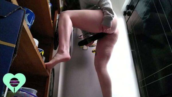 Step Sister Caught Squirting with Cucumber in Kitchen - Hidden Cam - veryfreeporn.com on systemporn.com