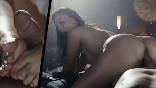 Sexy MILF Vicky Love Smoking Fetish - Footjob & Reverse Cowgirl with Cigarette Action - xxxfiles.com on systemporn.com