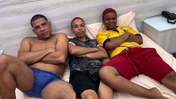 Lesbian Threesome with Leo Ogro: Rough Strap-On Sex & Pussy Eating - porntry.com - Brazil on systemporn.com