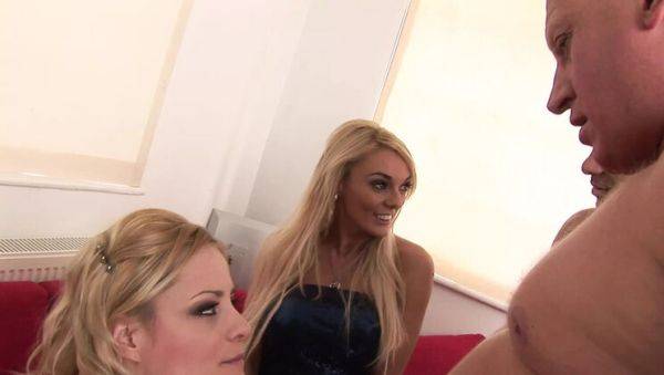 Blonde Babes Stacey Saran & Chloe Conrad Take Turns on a Big Cock in Hot FFM Threesome - xxxfiles.com on systemporn.com