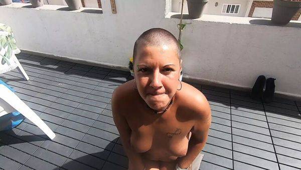 Beky Carril Sucks Cock on Open Terrace and Swallows Cum - xxxfiles.com on systemporn.com