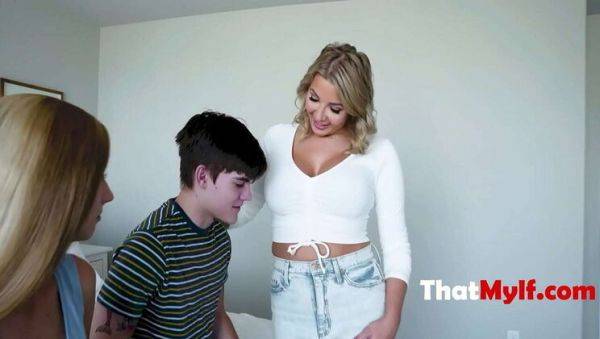 Step Mom Teaches Step Sister About Female Anatomy in Hot Threesome with Step Son - xxxfiles.com on systemporn.com