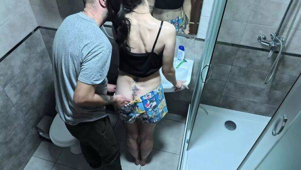 Stepsister Gets Fucked Hard in Bathroom, Almost Caught by Stepmom - Desi Family Taboo - veryfreeporn.com - India on systemporn.com