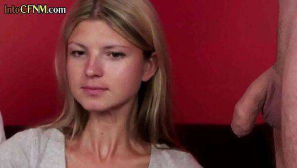 Blonde CFNM Domme Gina Gerson Teases Couple Into Hot Threesome BJ Action - veryfreeporn.com - Britain on systemporn.com