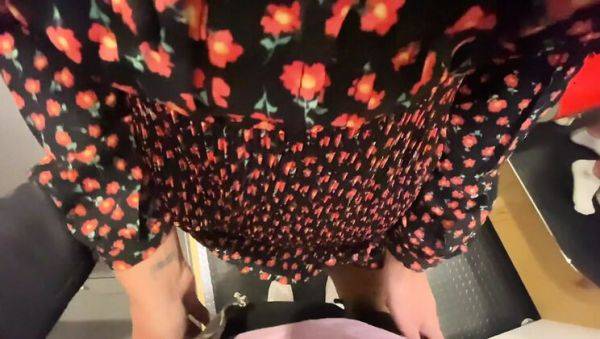 Teen Addy Broke Gives Sloppy Blowjob and Swallows Cum in Shopping Center Locker Room - veryfreeporn.com on systemporn.com