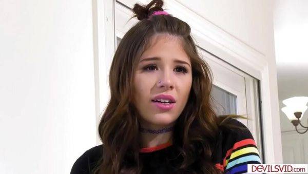 Young brunette Isabell Moon gets anal from stepdad - porntry.com on systemporn.com