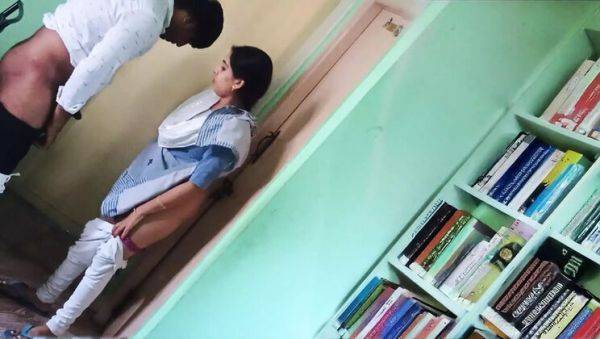 Desi Stepbrother Fucks Hot Indian Stepsister in College Library - Tight Pussy Action - xxxfiles.com - India on systemporn.com