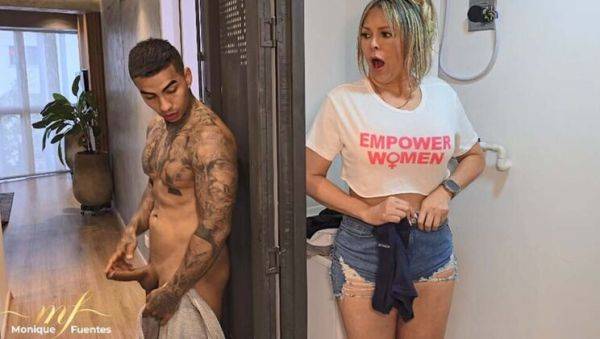 Big Ass Latina MILF Monique Fuentes Takes Stepson's Creampie in Tight Pussy - xxxfiles.com - Usa - Colombia on systemporn.com