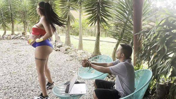 Pregnant Wonder Woman Fucks Villain Hard - Big Booty Latina MelaniRincon Creampie - xxxfiles.com on systemporn.com