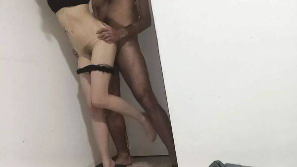 Slim Teen Takes Standing Creampie in Sexy Lingerie - Homemade POV - veryfreeporn.com - Colombia on systemporn.com