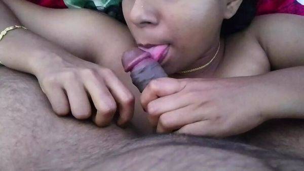 Desi village girl deepthroats friend's big cock - homemade Indian bj - porntry.com - India on systemporn.com