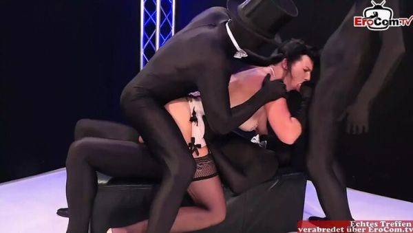 German slut Sina Velvet takes anal gangbang in nylons at gentleman's club - xxxfiles.com - Germany on systemporn.com