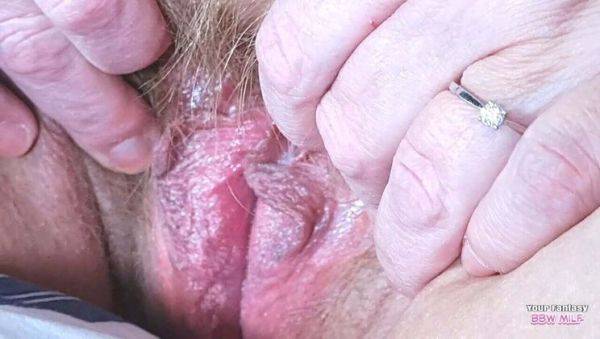 Hot BBW Wife Aunt Jane Plays With Her Hairy Pussy - Homemade MILF Cheating Action - xxxfiles.com - Britain on systemporn.com