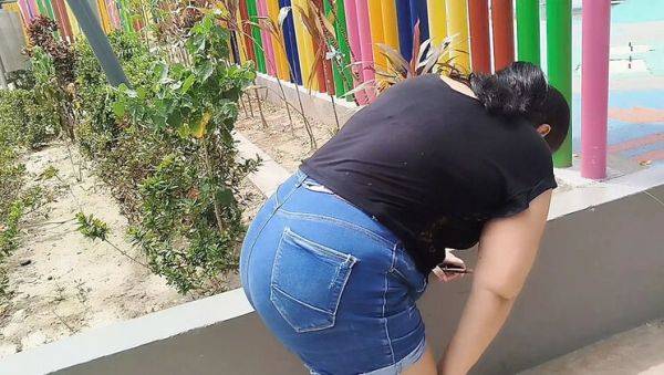 Naughty Neighbor Fucks Innocent BBW With Huge Cock - Creampie Finish & Big Ass Doggy Style - veryfreeporn.com - Venezuela - India - Japan on systemporn.com