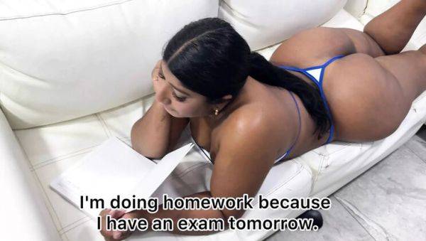 Stepdad Fucks Latina Stepdaughter Rough - Big Pussy Creampie While Wife is Away - veryfreeporn.com - India - Colombia on systemporn.com