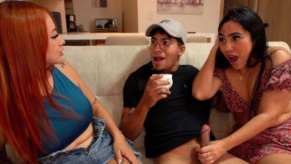 Hot Threesome with Busty Colombian MILF and My Boyfriend - Doggystyle & Riding Dick - veryfreeporn.com - Colombia on systemporn.com