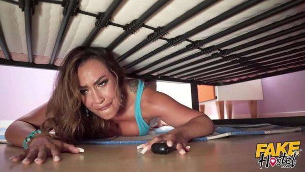Big Ass Latina MILF Stuck Under Bed and Fucked Hard - Fake Hostel Sex Scene - porntry.com on systemporn.com