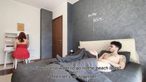 POV Fucking My Slutty Redhead Stepmom in Bed - Creampie & Doggy Style (Eng Sub) - porntry.com - Italy on systemporn.com