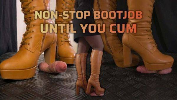 Brown High Heels Bootjob - Cock & Balls Crushed Until Cumshot - Femdom CBT Trample - porntry.com - Italy on systemporn.com