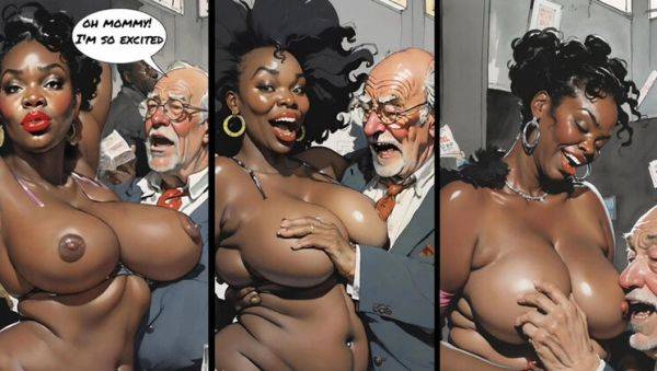 Ebony Mistress Dominates Rich Old Cuckold - Hot Cartoon Sex Animation - porntry.com on systemporn.com