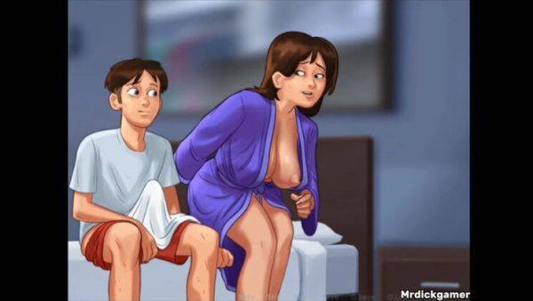 Hot Busty Indian Stepmom Helps StepSon Jerk Off Huge Cumshot - porntry.com - India on systemporn.com