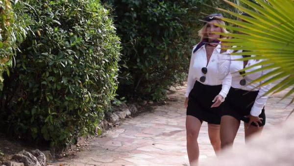 Hot Stewardesses Fuck Passenger in Threesome - Amateur Uniform Sex - xxxfiles.com on systemporn.com