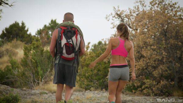 Outdoor nature trip leads the slim babe to insane sex - hellporno.com on systemporn.com