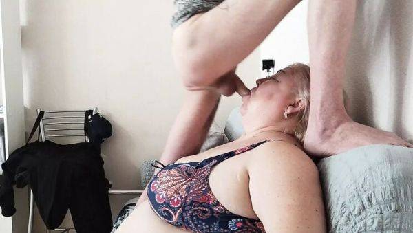 Hot MILF Neighbor Gives Deep Throat Blowjob Before Work - Cum in Mouth - porntry.com on systemporn.com