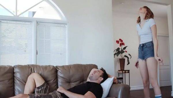 Tall teen Lena Anderson rides huge cock in reverse cowgirl - skinny blonde takes it deep - porntry.com on systemporn.com