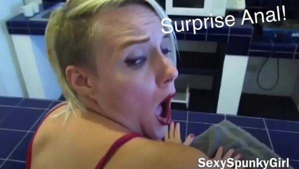 Surprise Kitchen Anal: Hard Fuck While She Cleans - No Warning! - veryfreeporn.com on systemporn.com
