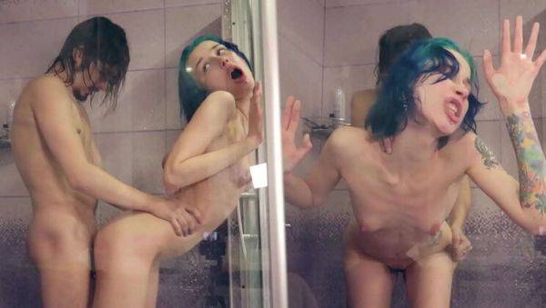 Hard Shower Sex & Face Cum For Tiny Russian Girl Laruna - Rough Homemade Fuck - veryfreeporn.com - Russia on systemporn.com