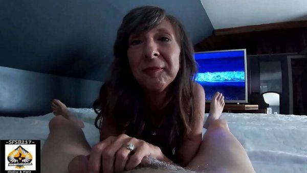 Sexy Milf Marie Sucks Huge Dick and Swallows Cum - Homemade Granny BJ - veryfreeporn.com on systemporn.com