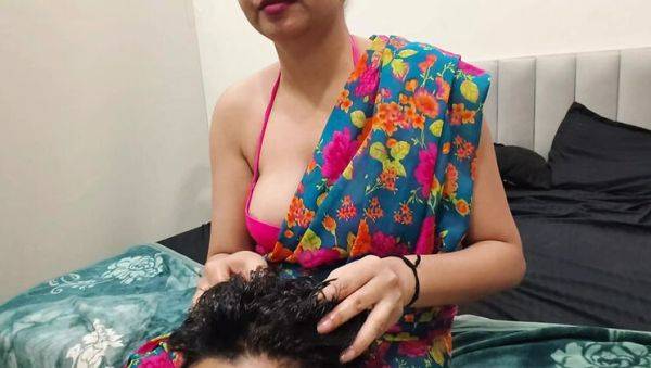 Desi Stepmom Gives Stepson a Sexy Massage - Hindi Dirty Talk & Hot Bathroom Action - veryfreeporn.com - India on systemporn.com