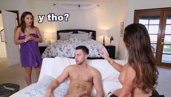 BangBros - Teen PAWG Abella Danger Fucks Stepmom Nikki Benz in Hot FFM Threesome - xxxfiles.com on systemporn.com