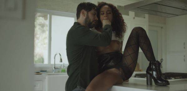 Curly ebony beauty pulls her panties aside for a marvelous fuck - alphaporno.com on systemporn.com